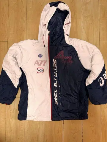 [새상품급] asics SET A RECORD 윈드브레이커 상 L 하 O