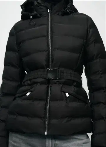 ZARA 벨트 후드 아노락