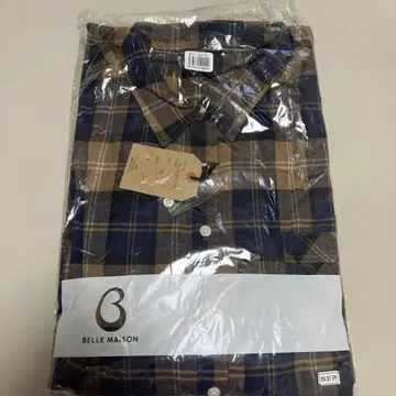 BELLE MAISON 긴팔 셔츠 6L 브라운 계열 체크