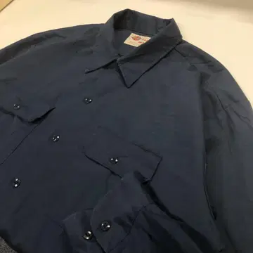 Dickies 90-00s 긴팔 워크 셔츠 네이비 남성용 XL