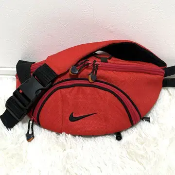 NIKE 나이키 바디 백 웨스트 파우치 레드&블랙