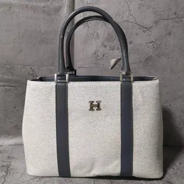 [ HARDY AMIES ] 하디 에이 미스 무지 비즈니스 그레이 토트백