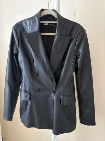 ZARA 블랙 더블 브레스트 테일러드 자켓