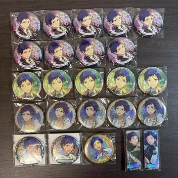 앙스타 후시미 유즈루 중국 꽃의 계약 5주년 벌스데이 캔뱃지 스퀘어