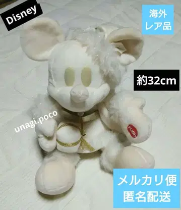 [ 새상품급 ] 해외 레어 디즈니 화이트 미키 대형 봉제 인형 산타클로스
