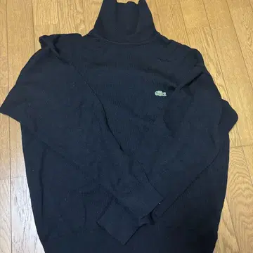 LACOSTE 블랙 터틀넥 스웨터 S