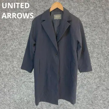 UNITED ARROWS 네이비 심플 체스터 코트