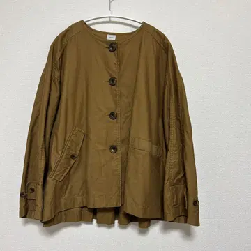 tumugu 브라운 노카라 자켓