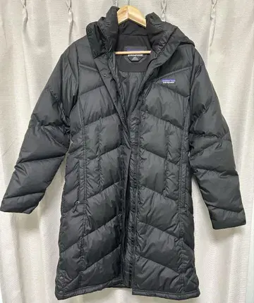 patagonia 블랙 롱 다운 자켓 M