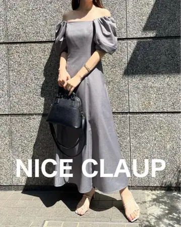 [ NICE CLAUP ] 7부 소매 원피스 / 그레이
