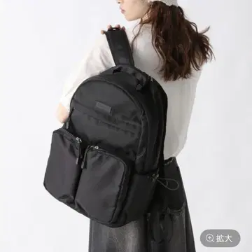 미사용 새상품 JEANASIS 멀티 포켓 백팩 블랙