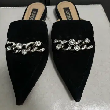 세르지오로시 비쥬 체인 샌들 뮬 블랙