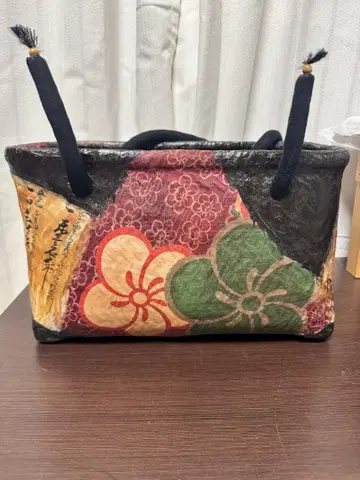잇칸바리 백 일본 의류용 꽃무늬 백