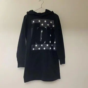 TOMMY 네이비 별 패턴 스트라이프 후드티