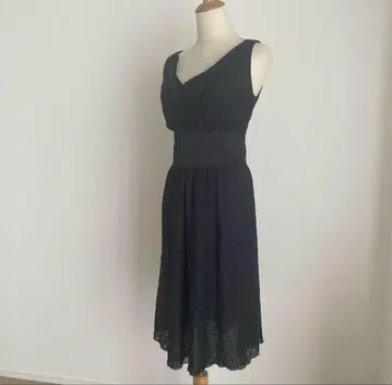 새상품급 엠포리오 아르마니 드레이프 레이스 원피스 블랙