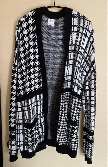 ZARA 자라 가디건 하운드투스 L 사이즈