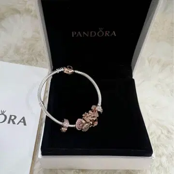 PANDORA 실버 로즈 골드 팔찌