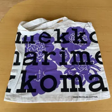 마리메꼬 에코백 100% 리사이클 코튼 꽃무늬