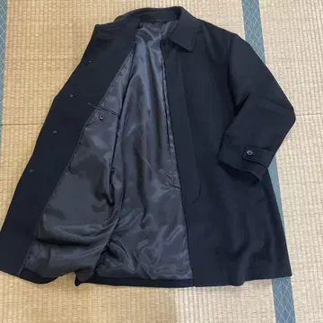 HENRY VAL 블랙 울 피코트 2L