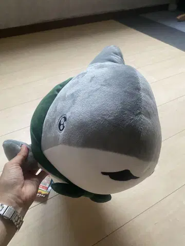 오데카케코자메 상어 봉제 인형 그린 스카프 포함 시마무라