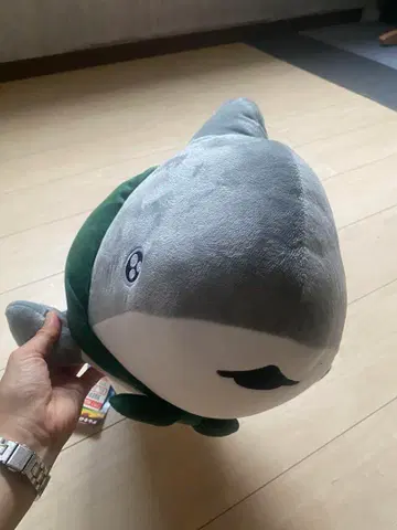 오데카케코자메 상어 봉제 인형 그린 스카프 포함 시마무라