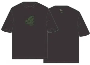 사이즈 3 고질라 라코스테 모스라 T셔츠 LACOSTE 블랙