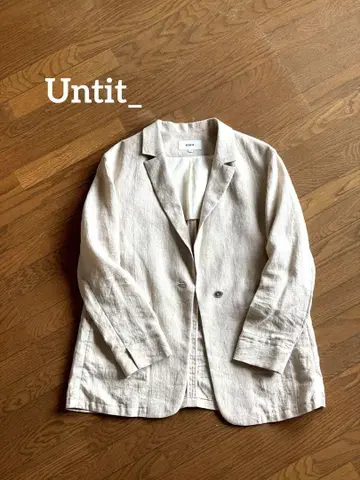 [ Untit ] 린넨 x 테일러드 자켓 L 사이즈 베이지