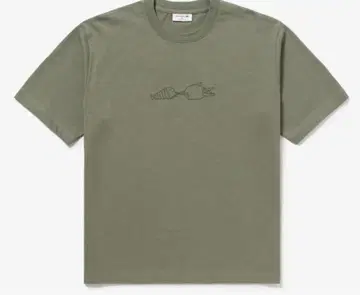 사이즈 3 고질라 라코스테 모스라 유충 T셔츠 LACOSTE 블랙