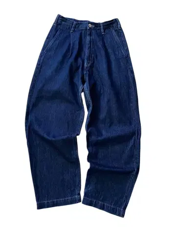 무인양품 MUJI 카폭 혼방 데님 워크 팬츠 테이퍼드 팬츠