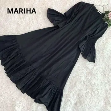 D42. MARIHA [ 나무 그늘의 드레스/롱 원피스 ] S 프릴 개더