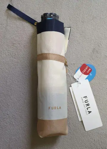 FURLA 접이식 우산 우천 겸용 네이비/화이트/베이지