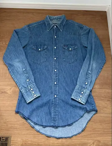 70s 빈티지 랭글러 데님 셔츠