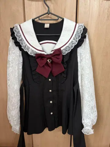 시크릿허니 레이스 세일러 카라 셋업