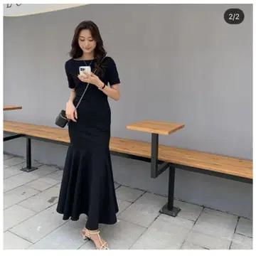 birthday bash 머메이드 드레스 블랙