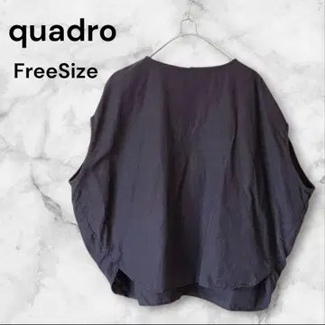 quadro 쿠아드로 린넨 혼방 루즈핏 풀오버 다크 그레이