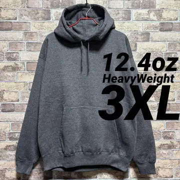 12.4oz 헤비 웨이트 후드티 3XL 무지 차콜