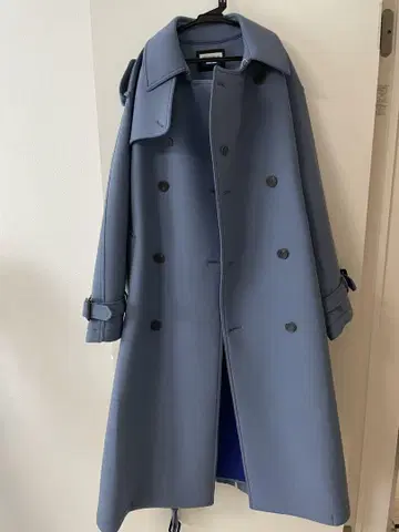 MAISON SPECIAL 블루 남성용 트렌치코트 M