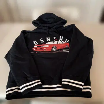 OSSAN THE HOOD 블랙 후드티