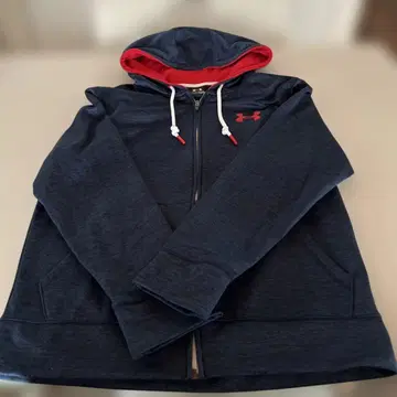 Under Armour 풀 지퍼 후디 M 네이비/레드