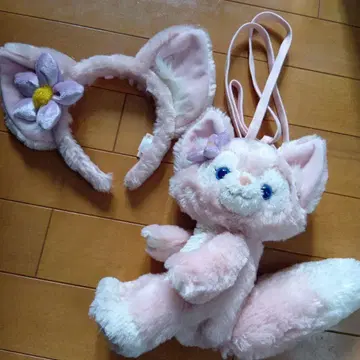 리나벨 숄더백 머리띠 봉제 인형 미니백