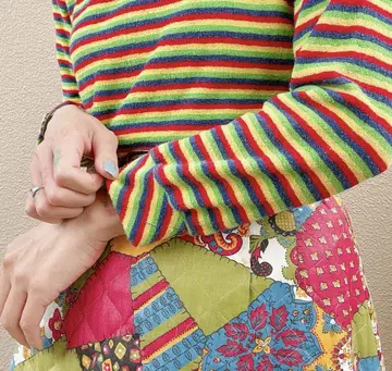 70년 70s 빈티지 vintage 파일 원단 보더 상의