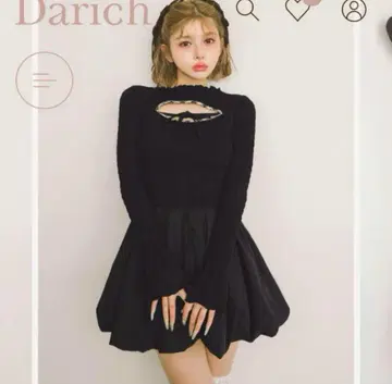 다리치 셔링 벌룬 미니 원피스 free