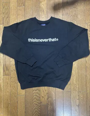 thisisneverthat 네버더 맨투맨 블랙 자수 로고 L