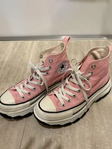 CONVERSE ALL STAR 핑크 하이컷 통굽 스니커즈