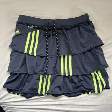 adidas 네이비 라임 프릴 스커트 리메이크