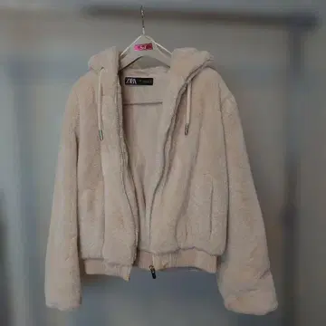 ZARA 플리스 자켓 S 크림색