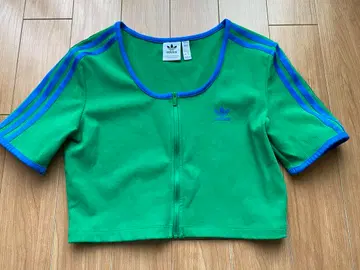 adidas 숏 기장 지퍼 달린 티셔츠