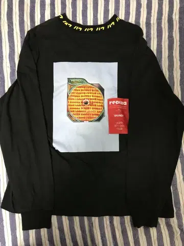 Vaundy replica 컬러풀 그래픽 블랙 T셔츠 L 사이즈