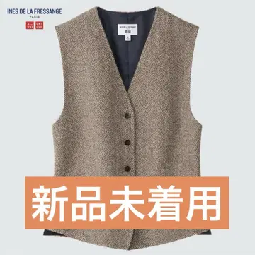 유니클로 이네스 콜라보 트위드 베스트