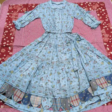 [ 선착순/컨디션 최상 ] 원더풀 월드 미니 꽃무늬 하트 패치워크 원피스